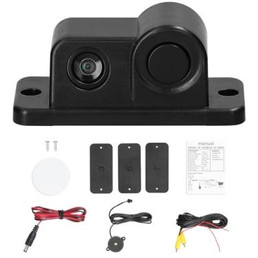 Imagem de Generic Câmera de ré visual 2 em 1, à prova d'água, câmera de vídeo retrovisor, câmera de backup de carro com sensor de detecção de 1 s e campainha sonora