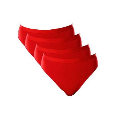 Imagem de Kit com 4 Calcinhas Demillus 26826, Vermelho, EG