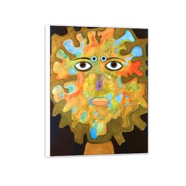 Imagem de Victor Brauner Famosa pintura em tela de arte de parede pronta para pendurar sem título 9 imagens em moldura branca para decoração de sala de estar 50 x 65 cm 20 x 26 pol