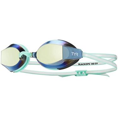 Imagem de TYR Blackops 140 EV Racing Goggles Mirrored Femme Fit, Gold/Mint/White