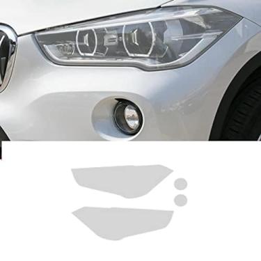Imagem de Película de farol de carro para BMW X1 F48 2015-2018 Película protetora de farol de carro luz frontal transparente em formato pré-cortado acessórios adesivos