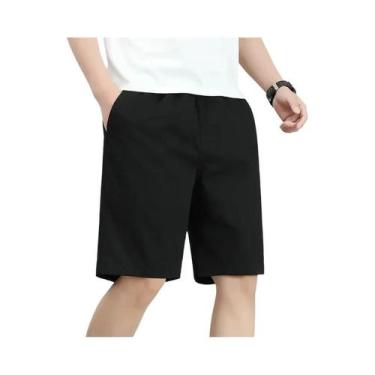 Imagem de Bermuda Masculina plus Size De Verão Casual Em Algodão Respirável Para