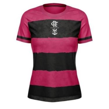 Imagem de Camiseta Braziline Flamengo - Sun Feminino - Outubro Rosa-Unissex