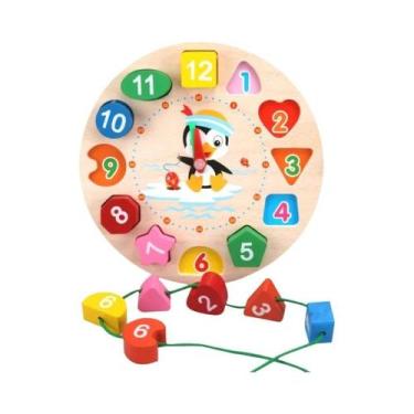 Imagem de Brinquedos De Quebra-Cabeça De Madeira Montessori Com Números, Formas 
