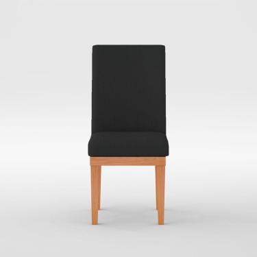 Imagem de Cadeira Para Mesa De Jantar Estofada Reforçada preta