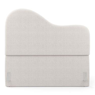 Imagem de Cabeceira Orgânica Cama Box Queen Size Sea 160cm Com Frame Bouclé - Desk Design Preto