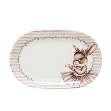 Imagem de Travessa Copa E Cia Aquarelle Em Cerâmica Memórias De Páscoa Bailarina