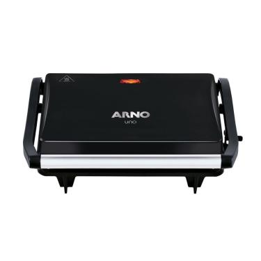 Imagem de Grill Elétrico Arno Compact Uno GPTO Grelha Antiaderente Trava Lateral Preto