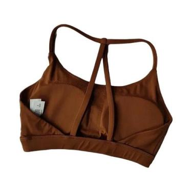 Imagem de Top De Treino De Yoga Feminino Com Alças Finas E Design De Costas Boni