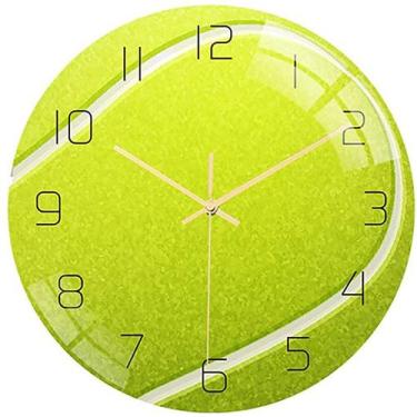 Imagem de Relógio de parede verde moderno de 30 cm em MDF silencioso e não adere