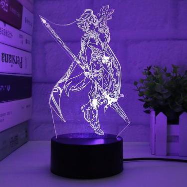 Imagem de Candeeiro de mesa LED Night Light 3D Genshins Impacts para crianças - 