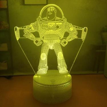 Imagem de Toy Story com luz noturna 3D Woody Buzz Lightyear Alien - Taiyuanketan