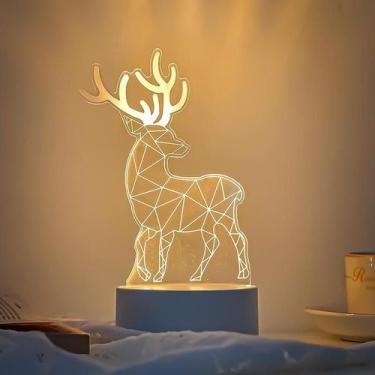 Imagem de Candeeiro de mesa Night Light Candeeiro de cabeceira de quarto 3D com 