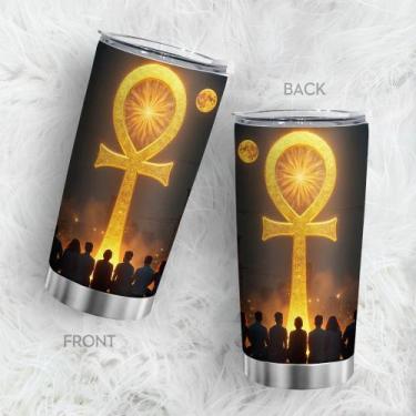 Imagem de Caneca de café Tumbler Oasisdream 600 ml de aço inoxidável com impress