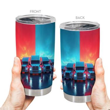 Imagem de Copo de viagem, caneca de café Oasisdream, 600 ml com impressão de cam