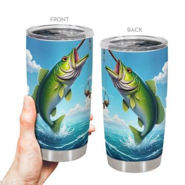 Imagem de Caneca de café Tumbler Oasisdream 600mL com estampa de peixe