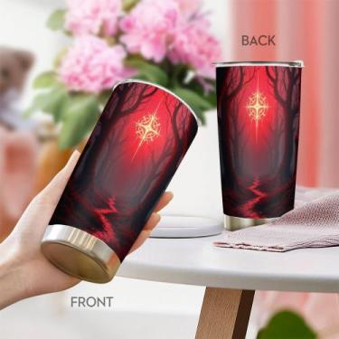 Imagem de Caneca de café Tumbler Oasisdream 600 ml com impressão florestal