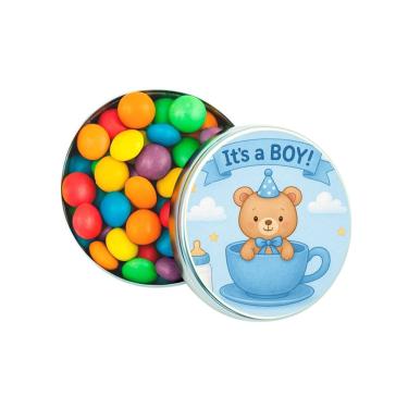 Imagem de Latinha Lembrancinha Personalizada Chá de Bebê Menino