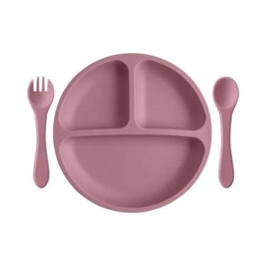 Imagem de Conjunto De Utensílios De Silicone Para Crianças 3PCS Pratos Para Alim