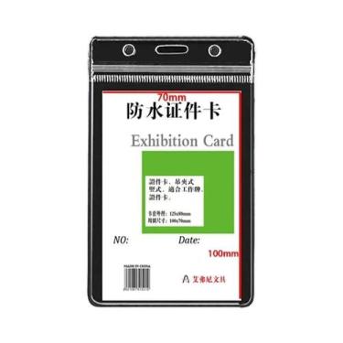 Imagem de Porta-Cartões De Identificação Transparente Em PVC À Prova d'Água Com 