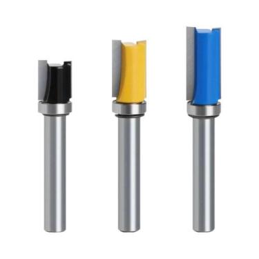 Imagem de Conjunto De 3 Brocas De 8mm Para Marcenaria Com Rolamentos Para Acabam