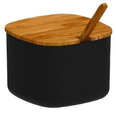 Imagem de Açucareiro Lume Ou Tampa Bambu 200ml Com Colher - Bege, Preto