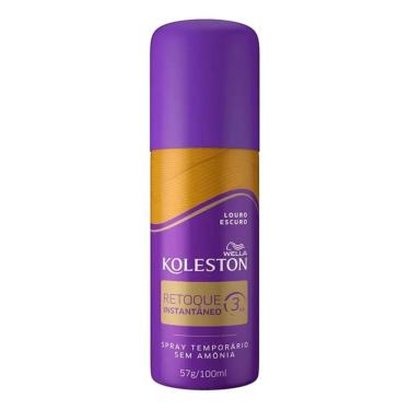 Imagem de Retoque Instantâneo Cobertura de Raiz Louro Escuro 100ml Koleston Aplicador Spray RTQ