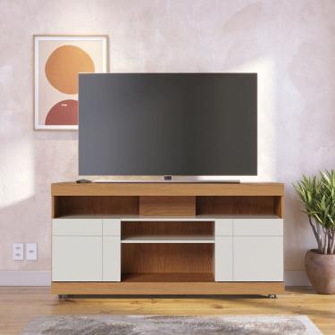 Imagem de Rack Bancada Yara para Sala de TV até 47 Polegadas Freijó Off White Colibri