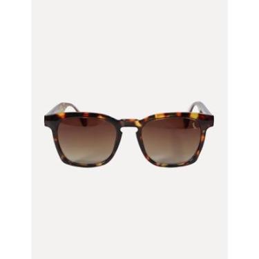 Imagem de Óculos Reserva de Sol Masculino Pointed Plate Square Tortoise-Masculino