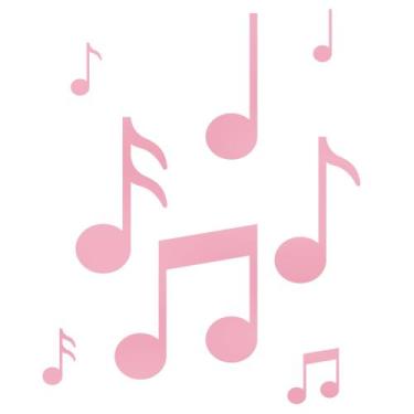 Imagem de Adesivo Vinílico Notas Musicais Decorativo Para Quarto e Sala - Abstra