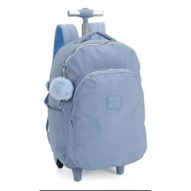 Imagem de Mochila Carrinho Crinkle Clássica Azul Up4you Azul, M, Azul