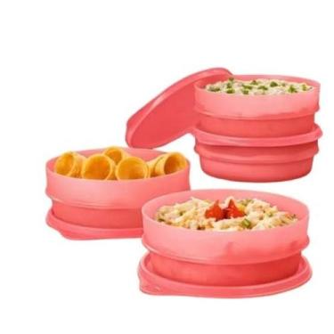 Imagem de Tupperware Conjunto Pote Dinâmico 400ml Com 4 Peças.