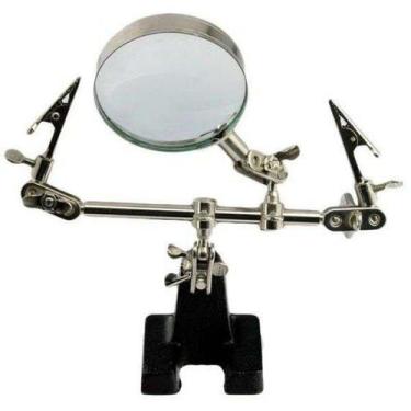 Imagem de Lupa de bancada com suporte e pinca