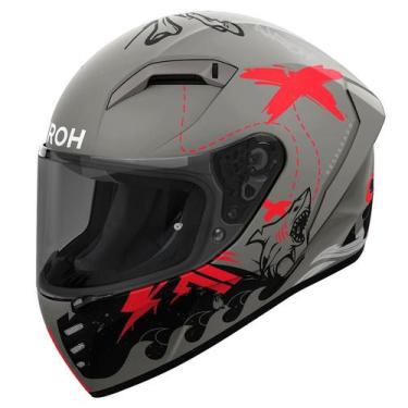 Imagem de Capacete Feminino Airoh Connor Desperado Esportivo Moto, Cinza Fosco, 