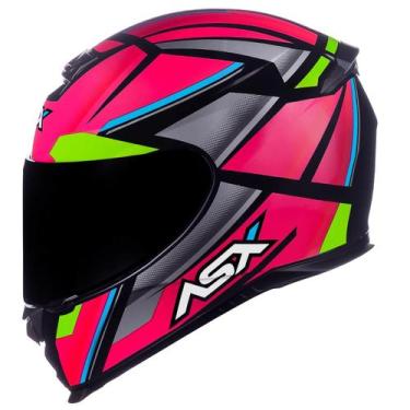 Imagem de Capacete Feminino Asx Eagle Explorer Rosa Esportivo Moto, Preto Rosa B