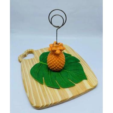 Imagem de Porta Foto Lembrete Recado Abacaxi Cerâmica Decorativo Versátil AB01 -