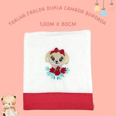 Imagem de Toalha de Bebê 1,00m x 70cm Tecido Fralda Já Bordado Dupla Camada Luma