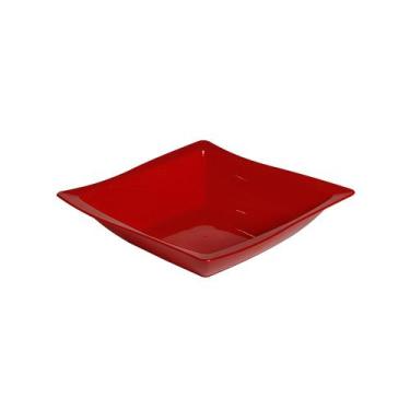 Imagem de Saladeira Moove Quadrada 25x25 Vermelha em Policarbonato Linha Profiss