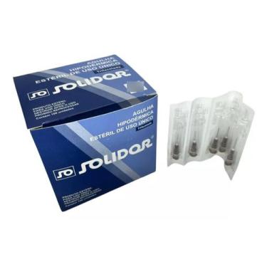 Imagem de Agulha Hipodérmica (cx com 100 un) - Solidor Tamanho:25x0,8mm (21G x 1