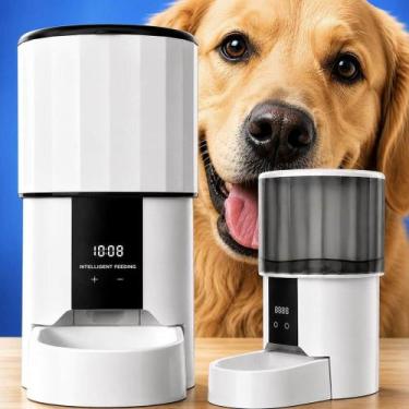 Imagem de Dispenser Racao Automatico 4L Pet Novo Alimentador Inteligente Caes E 