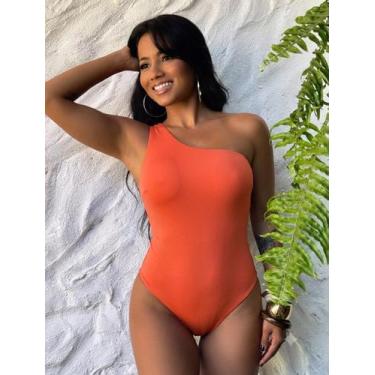 Imagem de Maiô Body Nula Manga Tala nas Costas Com Bojo - M (38-42) -, Laranja