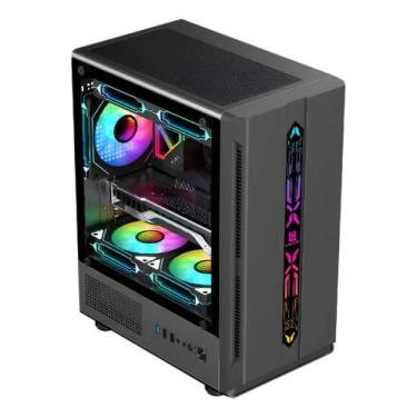 Imagem de Gabinete Gamer Hayom Gb1726 Micro Atx Preto Vidro Temperado Sem Fans, 