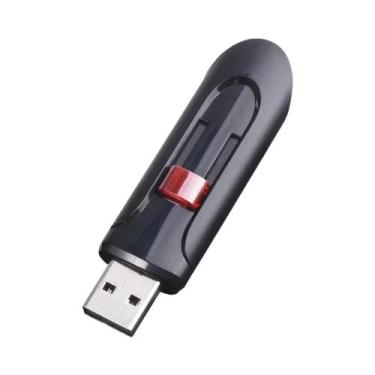 Imagem de Pen Drive USB De Alta Velocidade 128GB Preto Com Chaveiro Bônus 64GB 3