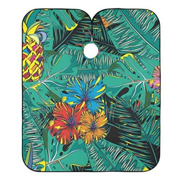 Imagem de Capa impermeável para corte de cabelo da Floresta tropical, acampamento de salão de cabeleireiro infantil e capa para uso doméstico, 139,7 x 165,1 cm