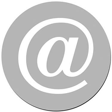 Imagem de Mouse Pad Redondo Arroba em PVC TopGet (Cinza)