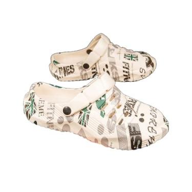 Imagem de SHABADUER Tamancos de verão masculinos e femininos, sapatos de água casuais confortáveis, atacadistas, sapatos de praia, Bege, 4 Women/0 Men