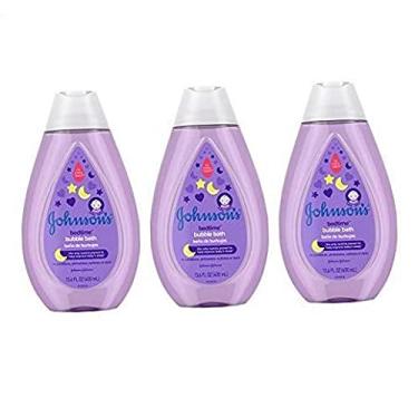Imagem de Banho de bolhas Johnson's Bedtime Baby com aromas NaturalCalm, banho noturno hipoalergênico e livre de sulfatos, 30 ml, pacote com 3 pacotes com 03 (30 ml)