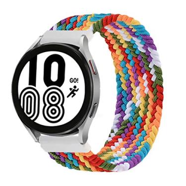 Imagem de Pulseira de relógio de 20 mm, trançada Solo Loop compatível com Samsung Galaxy Watch 5/5 Pro/4/4 Classic/3 41 mm/Active 2/Active para Amazfit BIP/GTR 42 mm/GTS/2/2e/3 para Huawei Watch GT/2/2e/pro 42 mm