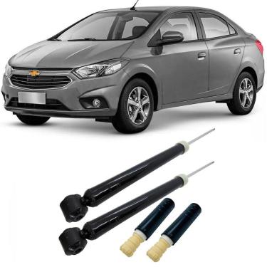 Imagem de Amortecedor + Kit Batente Chevrolet Prisma Traseiro 2013 Até 2019 O Par