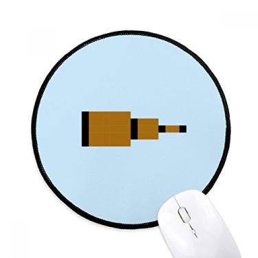Imagem de Summer Sail marrom forte pixel mouse pad desktop escritório tapete redondo para computador